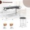 3-Piece Home Bar Set with 2 Upholstered Bar Stools Outlets and USB Ports